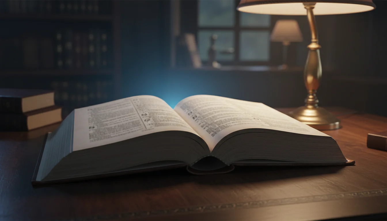 Gesetzbuch mit Paragraphenzeichen und digitalem Hintergrund