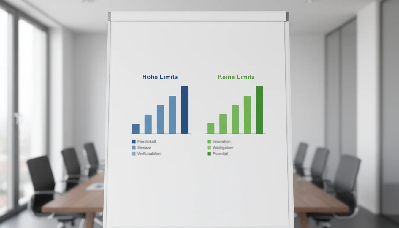 Vergleichsdarstellung von hohen und keinen Limits bei Wettanbietern
