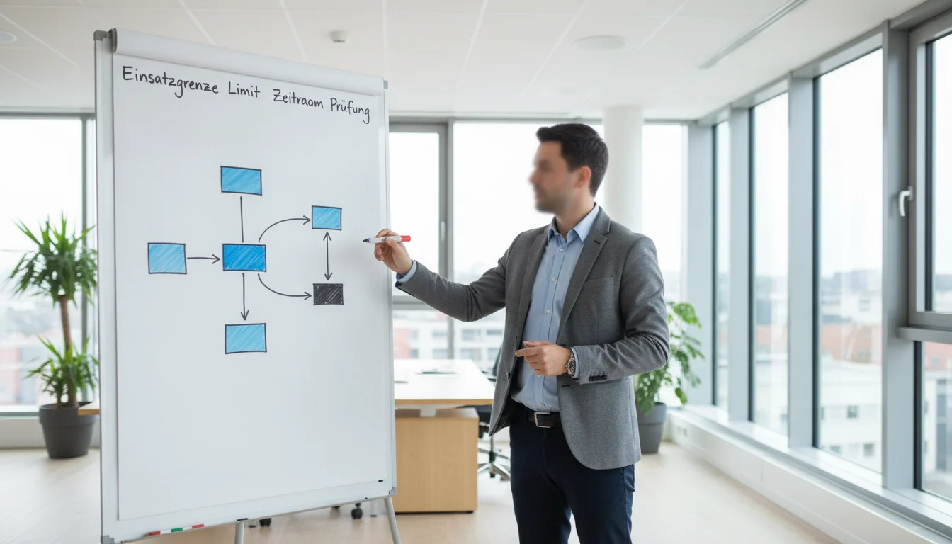 Person erklärt Wettkonzepte an einem Whiteboard